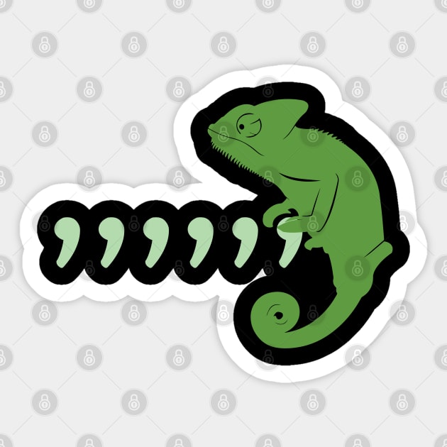 Comma Chameleon Sticker by Venus Complete